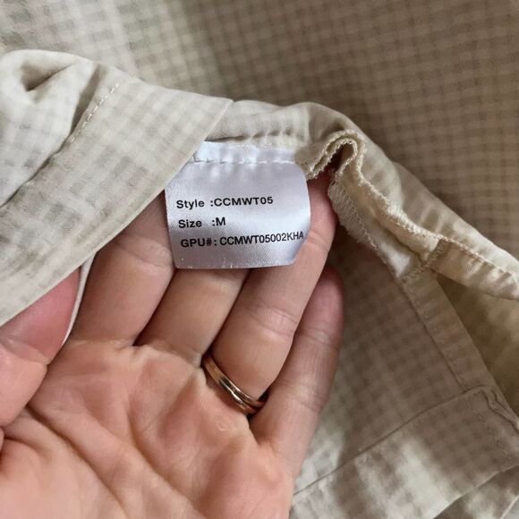 CouNter CC Medium Yellow Checkered Men's Collar Button Up Shirt - Picture 4 of 7